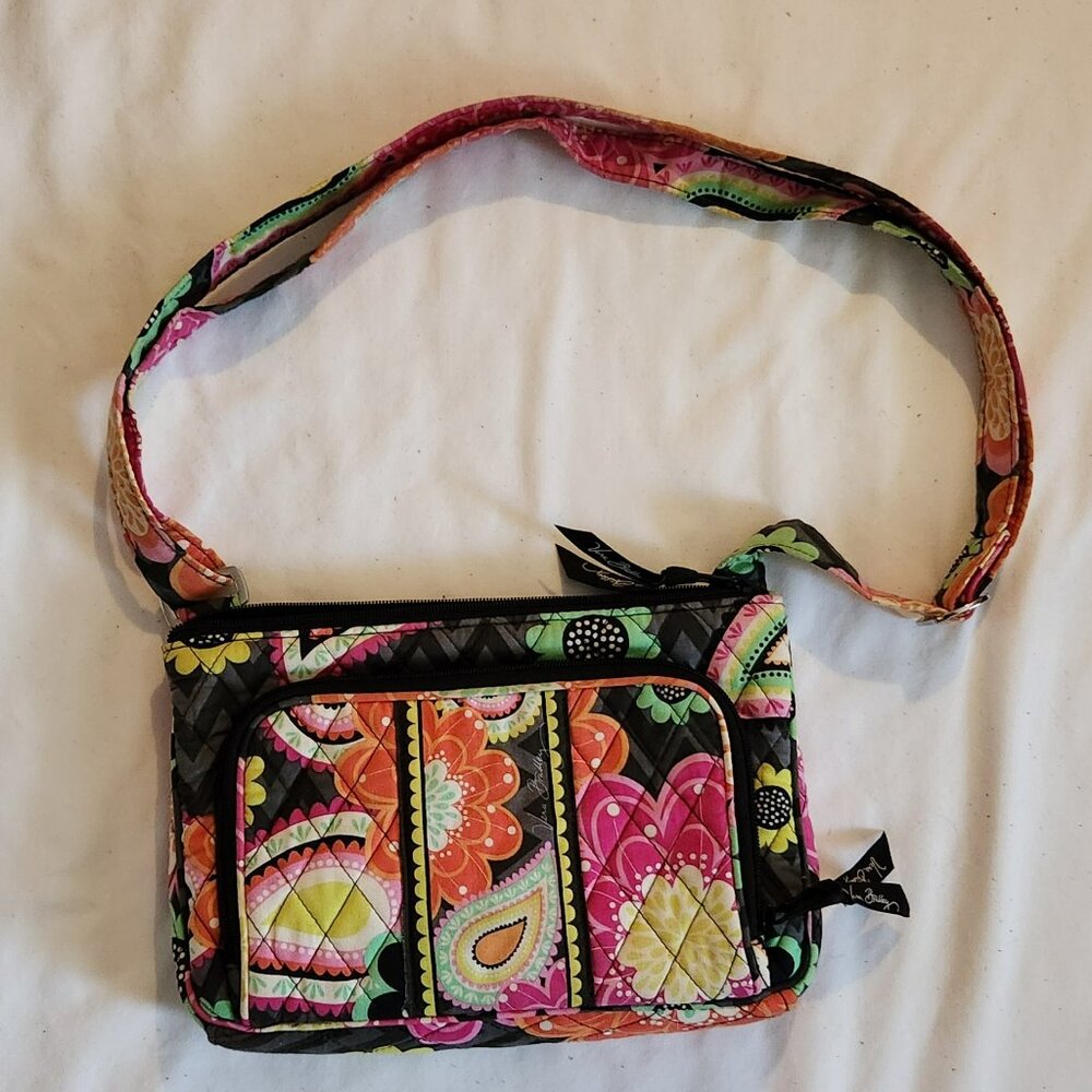 Vera Bradley crossbody bag small Ziggy Zinnia colorful GUC